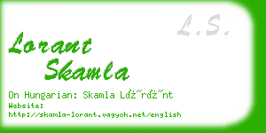 lorant skamla business card